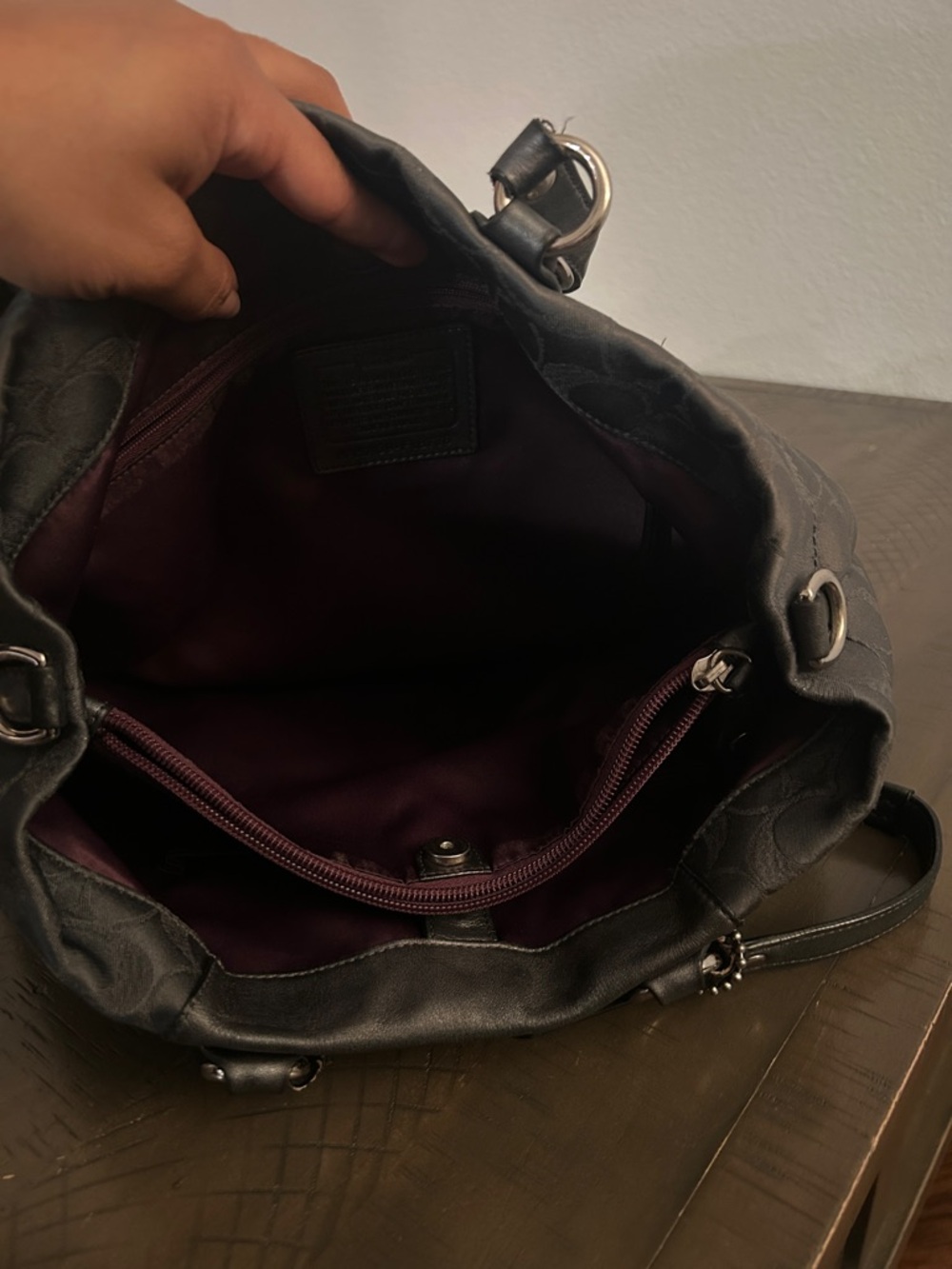 Coach Grey Ashley Signature Jacquard Tote with Top Handles No. H1159-F18776 - Picture 3 of 10